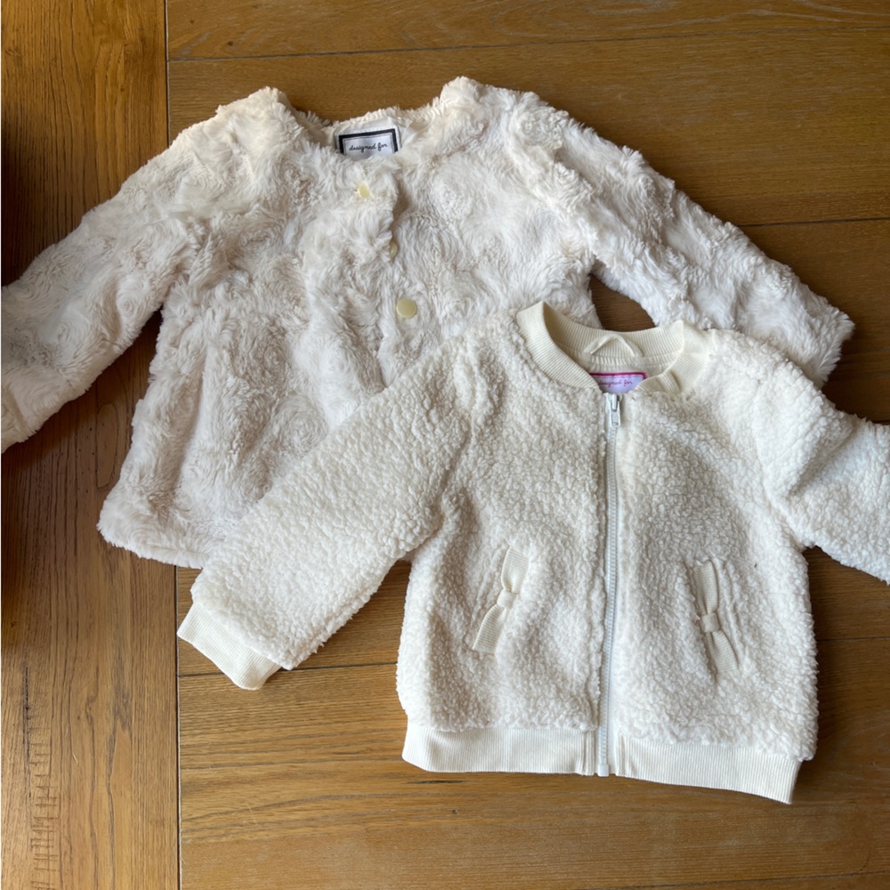 Two Gymboree plush coats